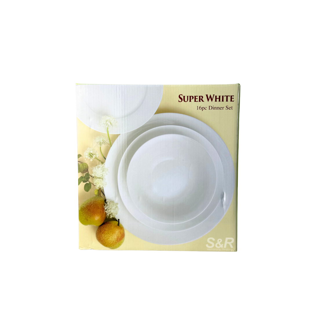 Super White 16-piece Dinner Set